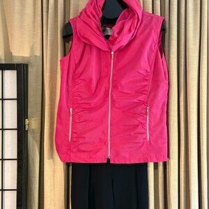 UbU Women's Hot Pink Vest Jacket w Zebra lining. Medium.